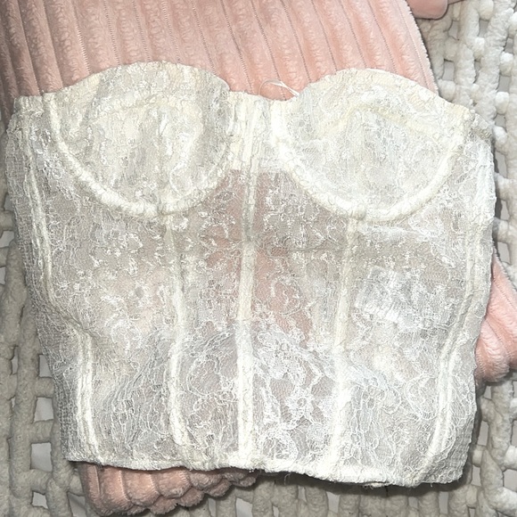 Edikted Tops - White Lace Corset
